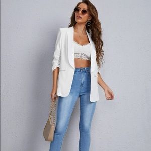 All White Everything Blazer